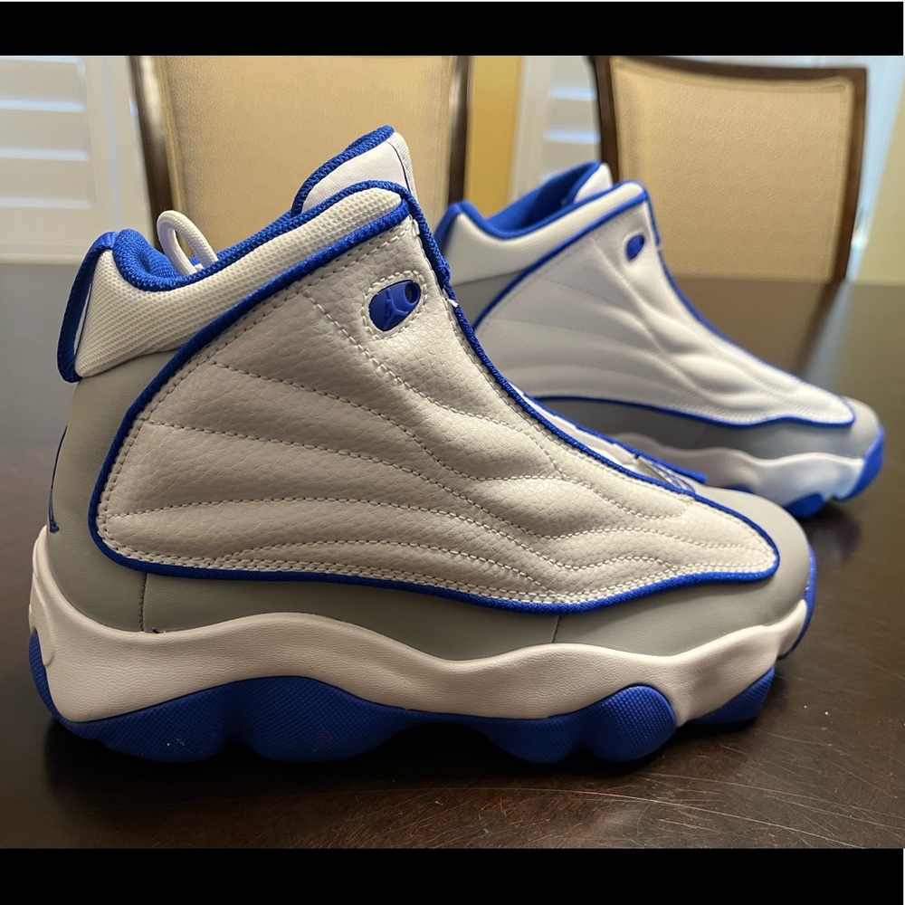 New Nike Air Jordan Pro Strong Basketball Sneaker White Blue Shoes Size US 5.5 - Picture 3 of 12